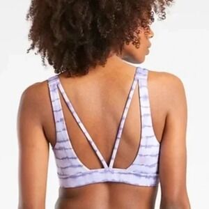Athleta Women's Exhale Tie Dye Tahiti Dusk Purple Bra A-C